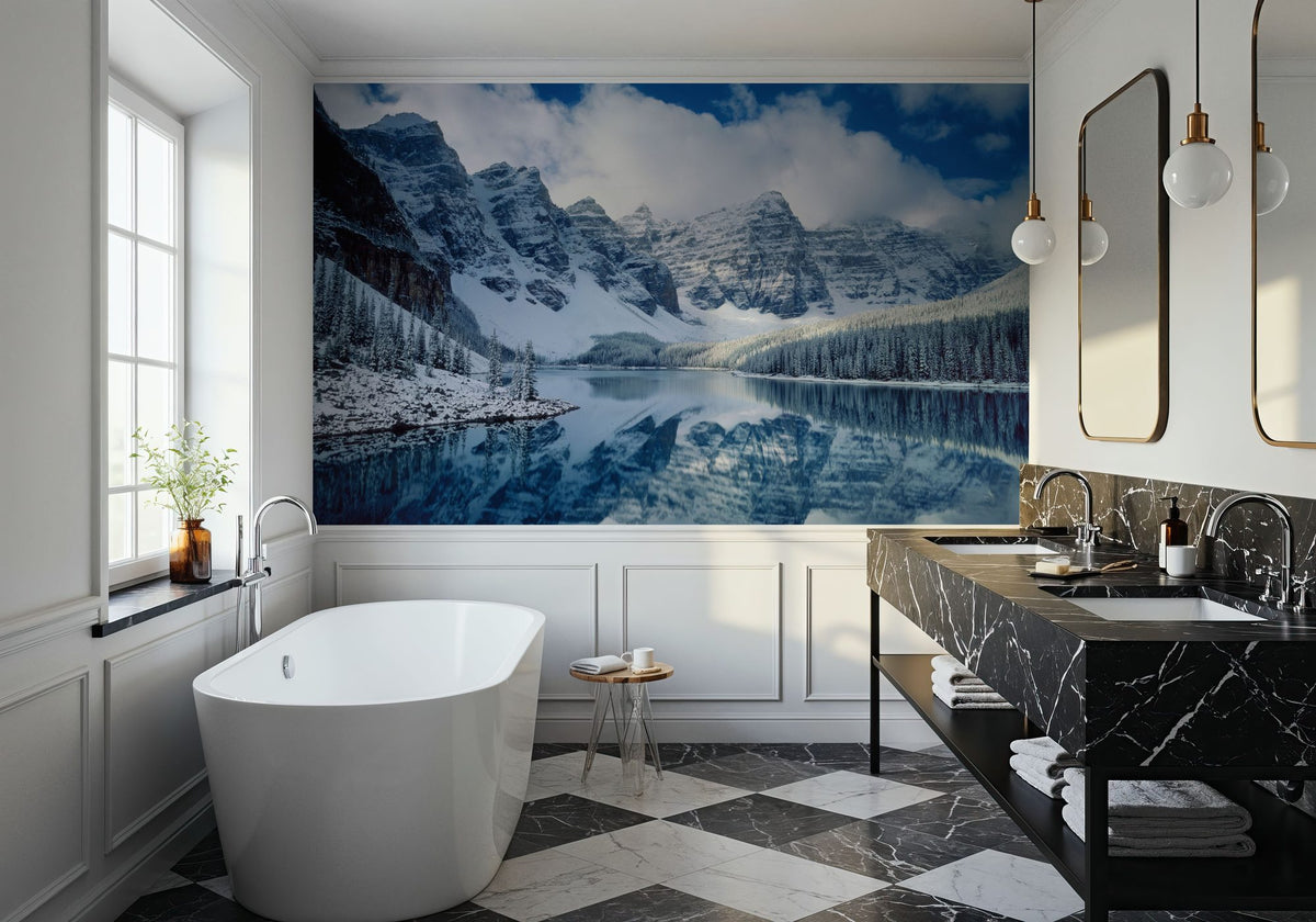 Moraine Lake Reflection Mural Wallpaper - room preview 05