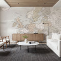 Europe Map Detailed - Lucille Mural Wallpaper - room preview 05