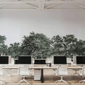Over the Treetops, Forest Green Mural Wallpaper - room preview 05