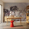 Tropical Forest Strolls Light Mural Wallpaper - room preview 05