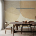 Embracing Shapes, Butter Yellow Mural Wallpaper - room preview 05