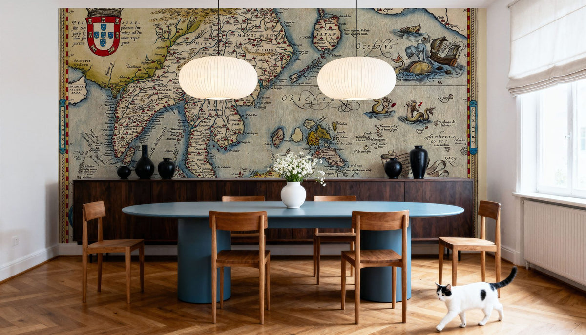 Dwellpaper Old Map of Southeast Asia, 1570 Mural Wallpaper image 5