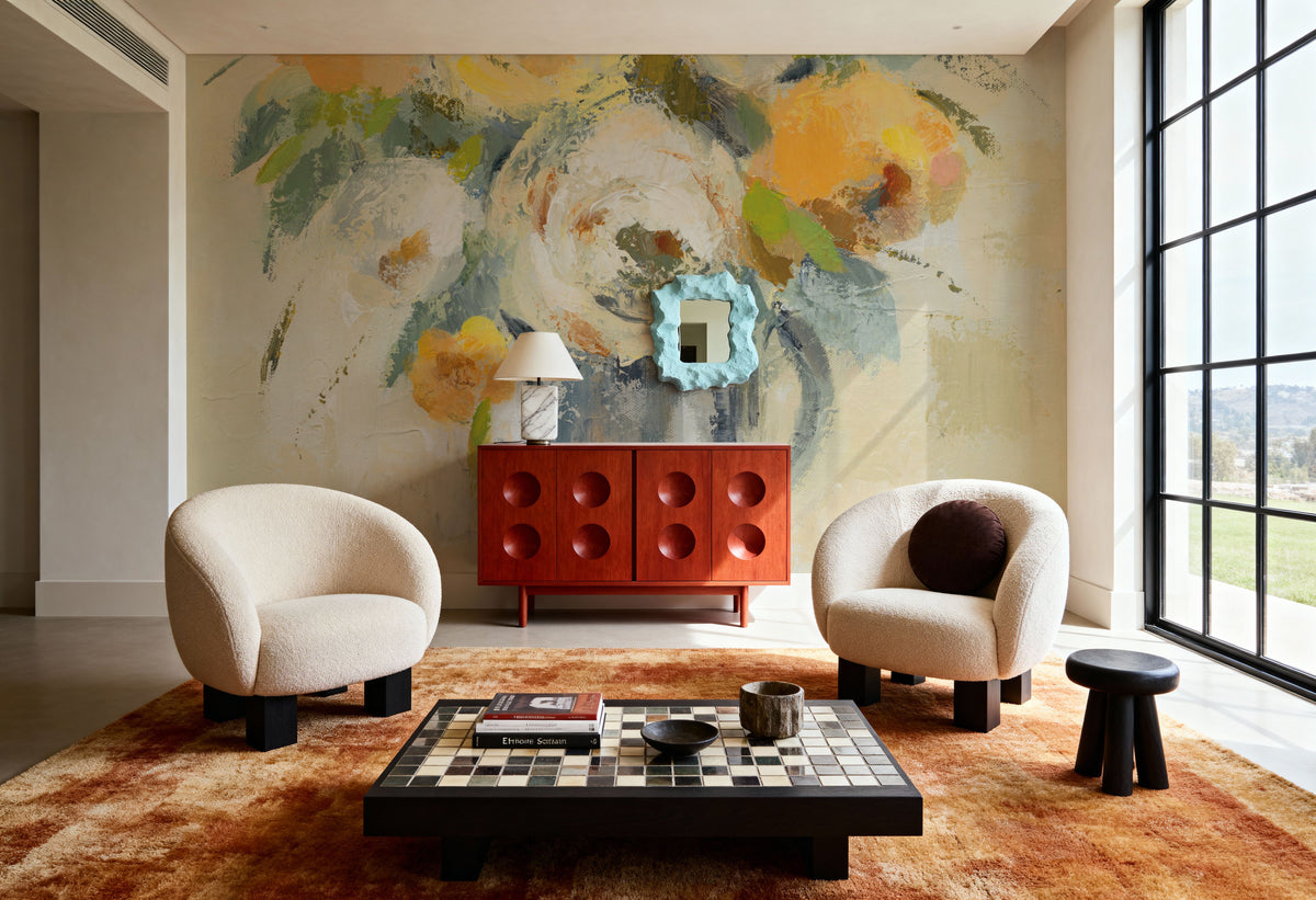 Flowers in a Jug Mural Wallpaper - room preview 05