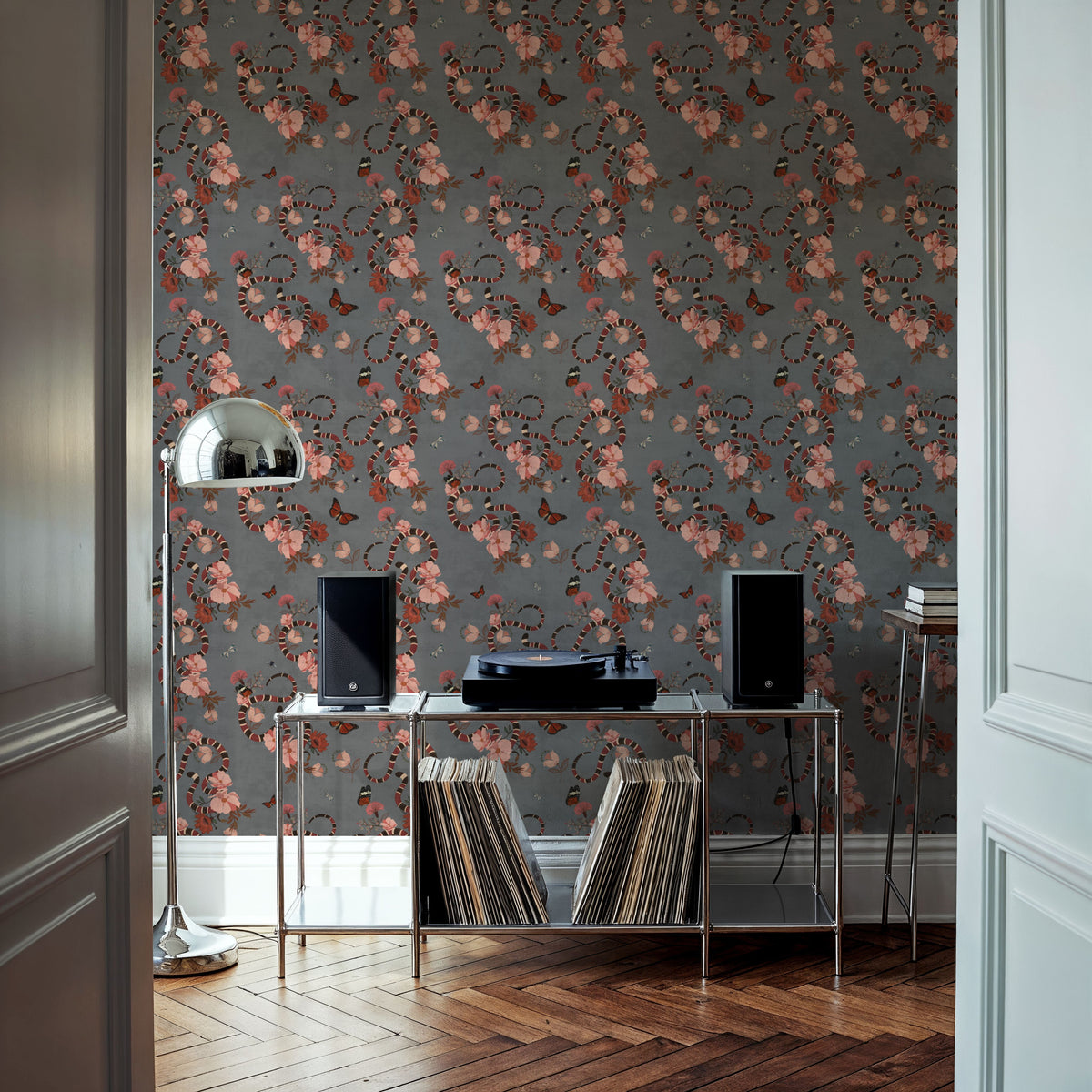 Milk Snakes & Blossoms Mural Wallpaper - room preview 05