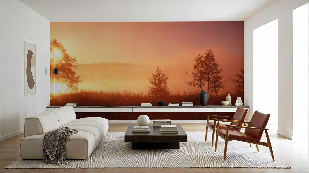Sweden Sunrise Mural Wallpaper - room preview 05
