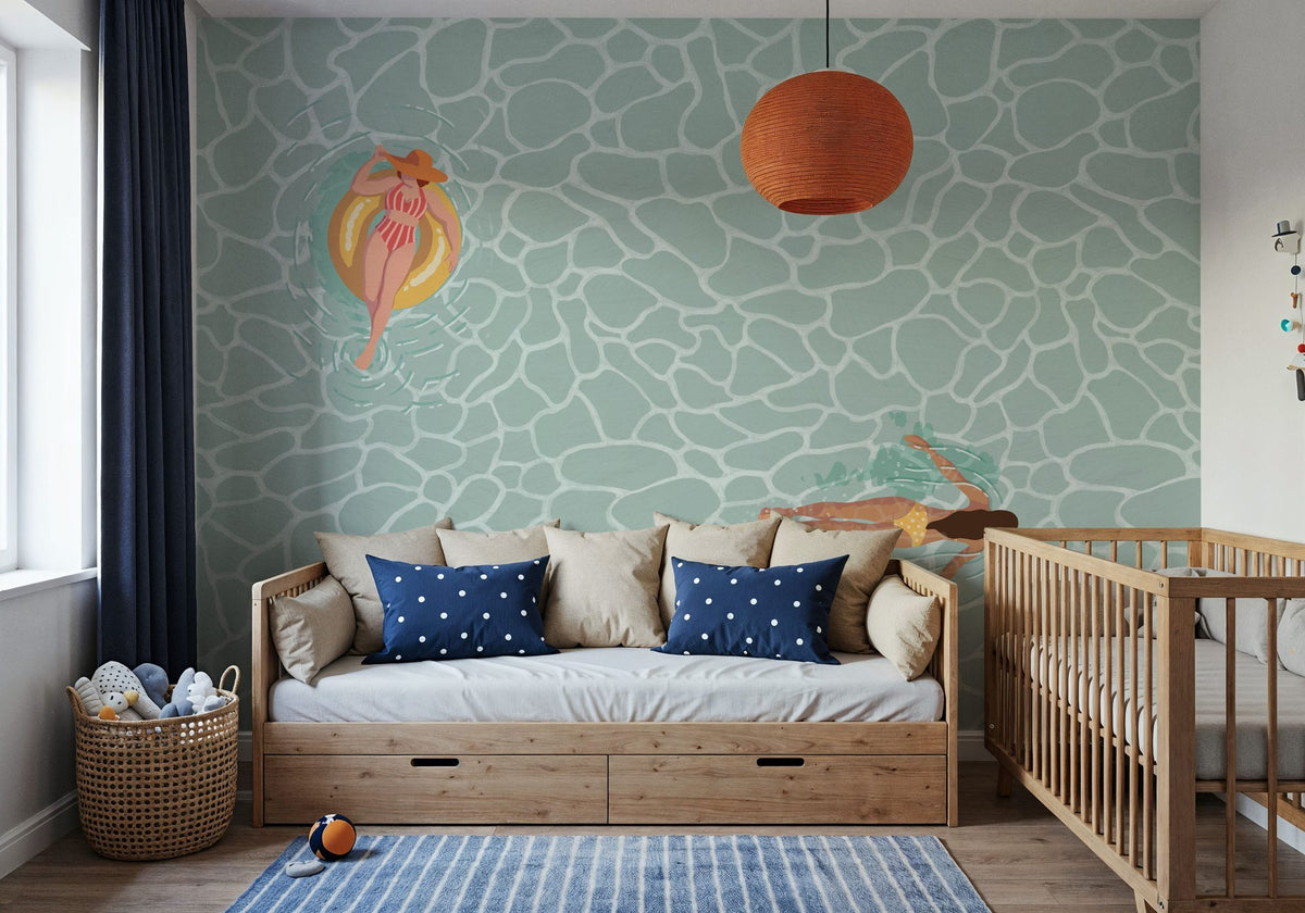 Beach Babes Poolside Mural Wallpaper - room preview 05