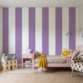 Circus Stripes, Purple Mural Wallpaper - room preview 05