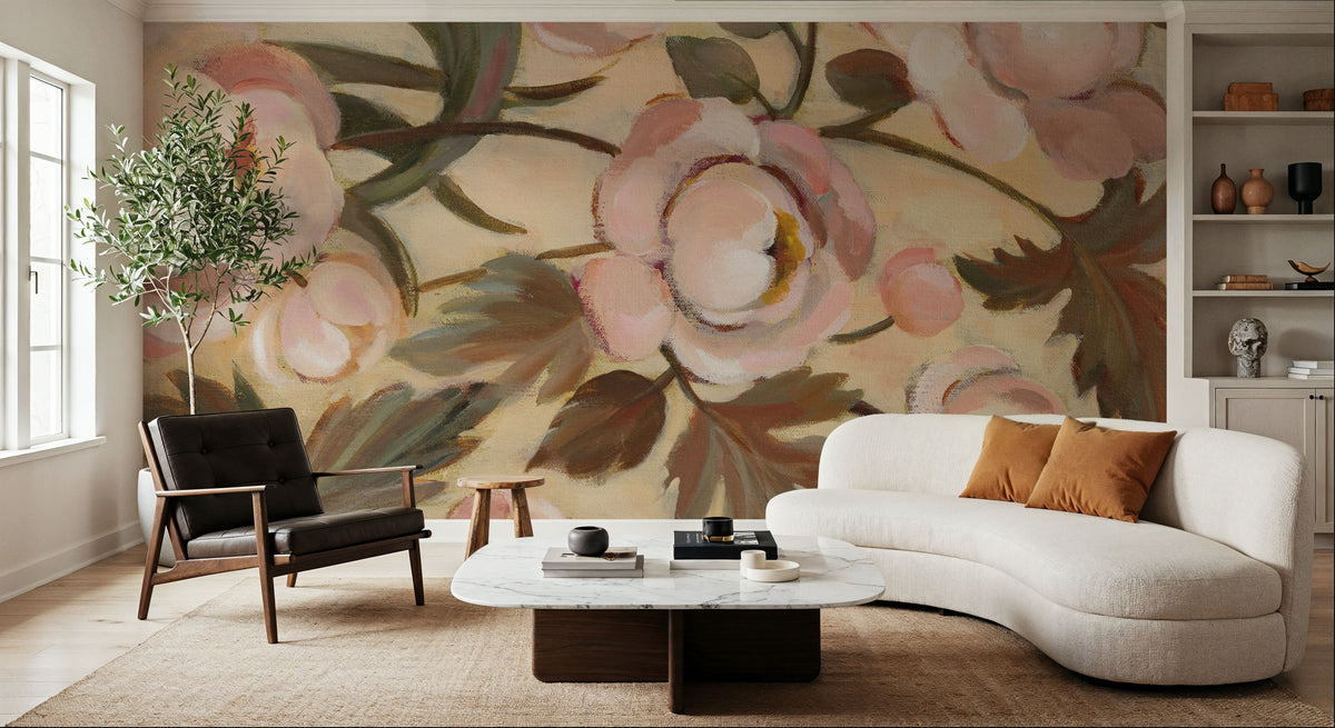 Garden Peonies I Mural Wallpaper - room preview 05