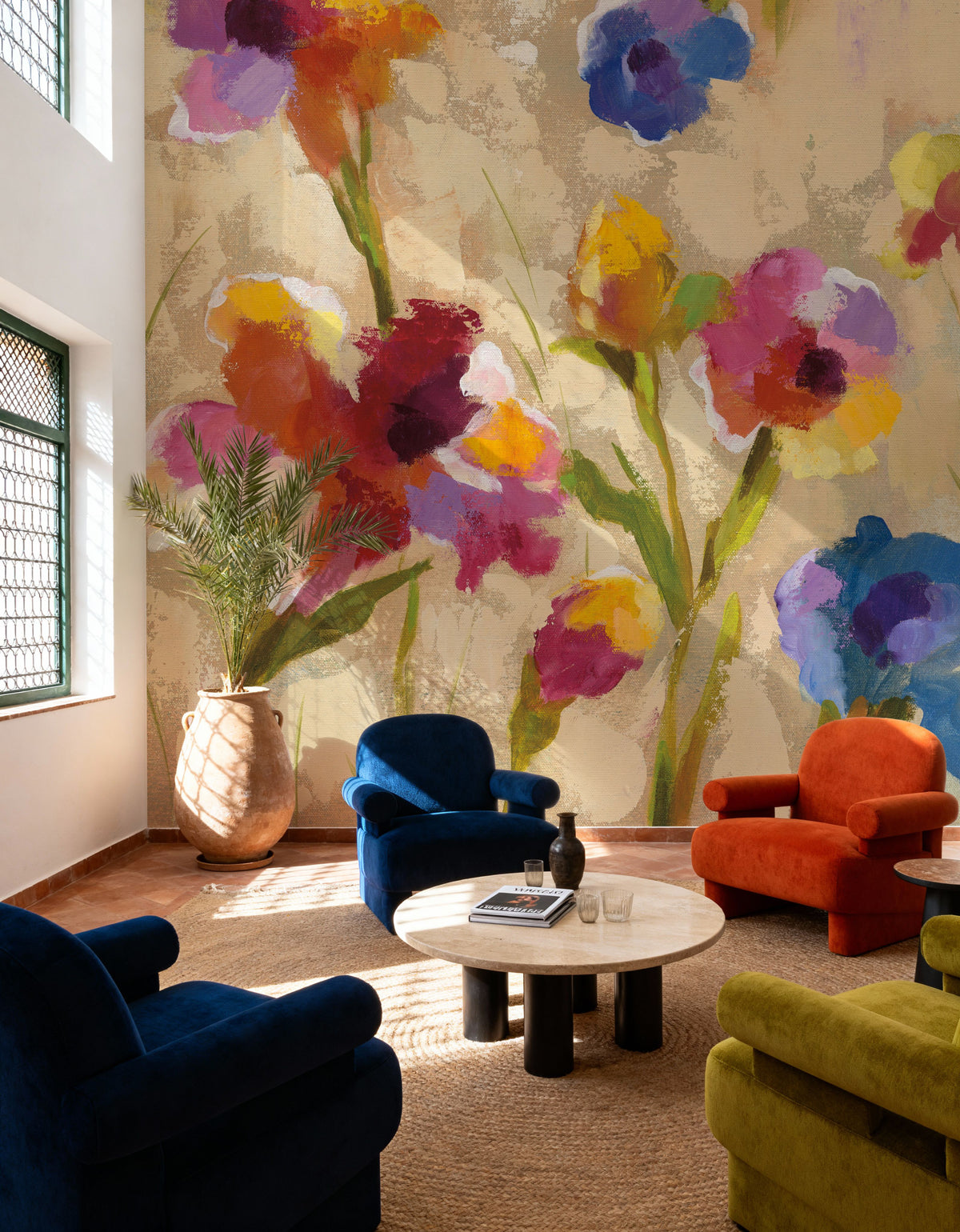 Bold Bright Flowers II Mural Wallpaper - room preview 05