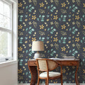Watercolor Blossoms Mural Wallpaper - room preview 05