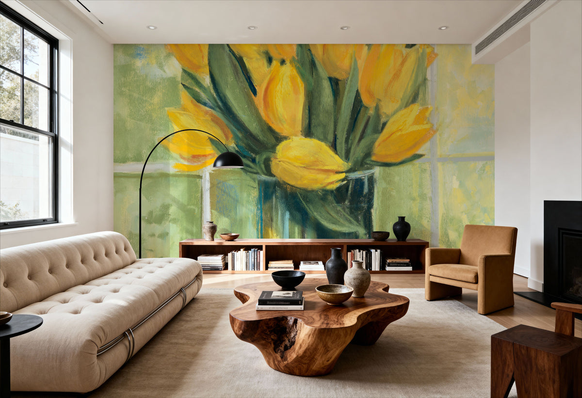Windowsill Floral II Mural Wallpaper - room preview 05