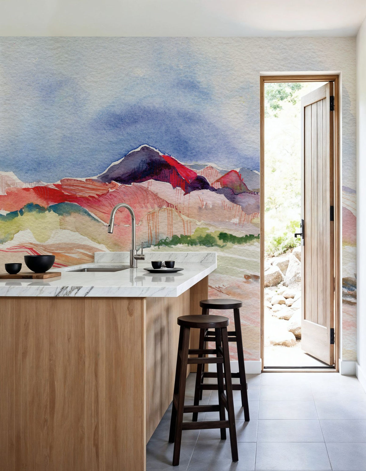 Desertscape Mural Wallpaper - Light Tone - room preview 05
