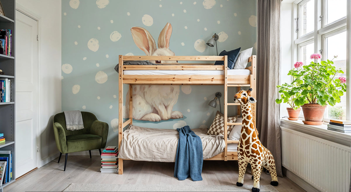 Rabbit Study Mural Wallpaper - room preview 05