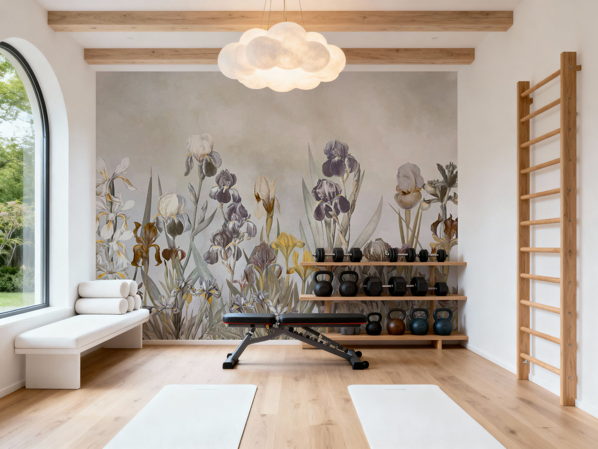 Iris Field Calm Mural Wallpaper - room preview 05