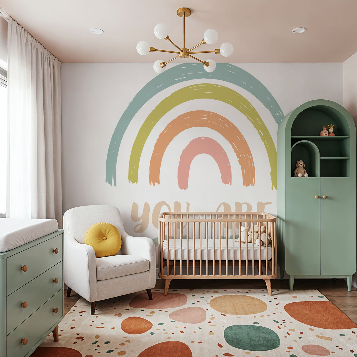 You Are Loved, Quote Mural Wallpaper - room preview 05