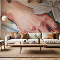 Peaceful Flower in Hand Mural Wallpaper - room preview 05