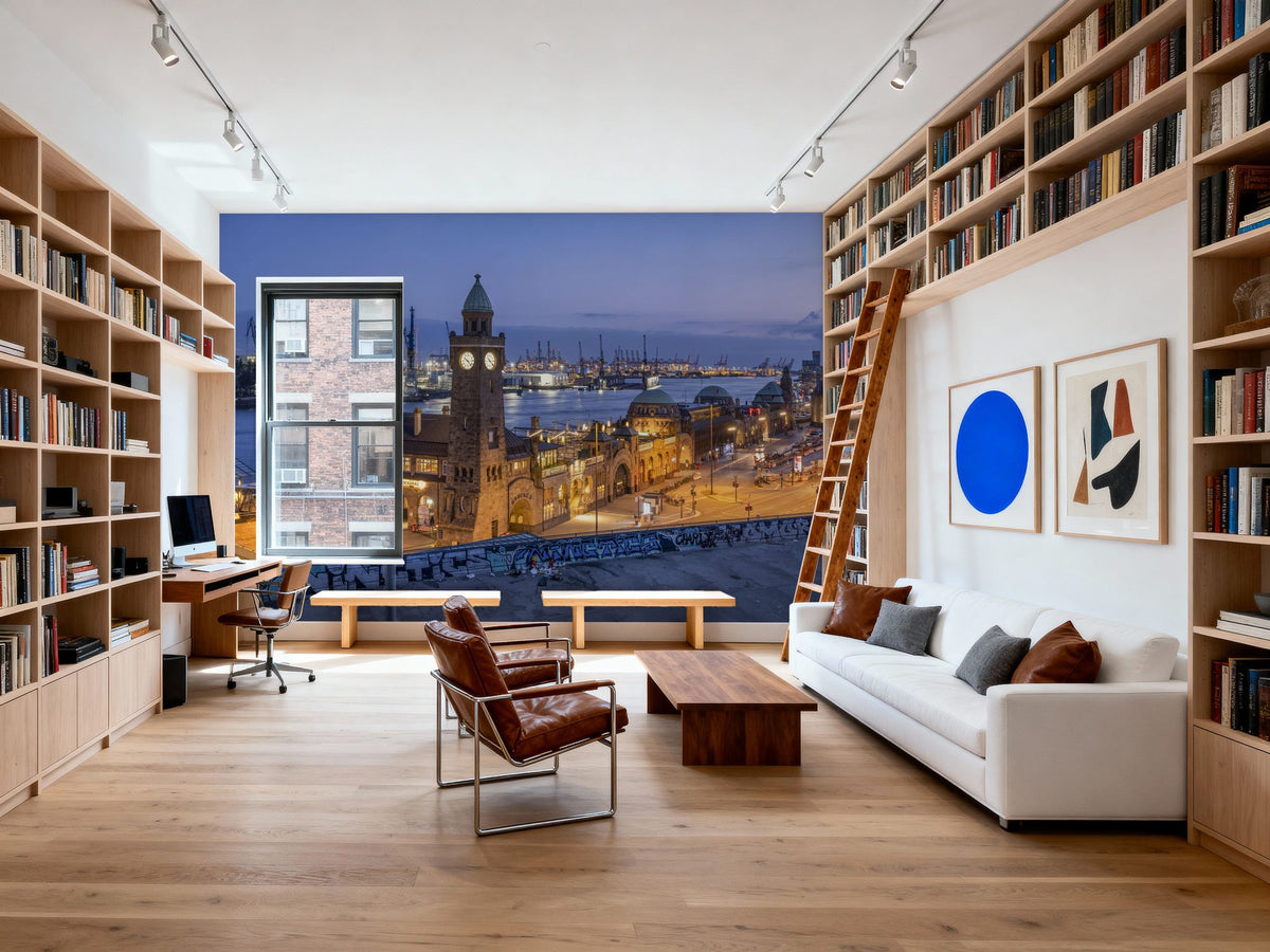 Twilight Timekeeper Mural Wallpaper - room preview 05