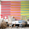 Sunny Side Stripes Mural Wallpaper - room preview 05