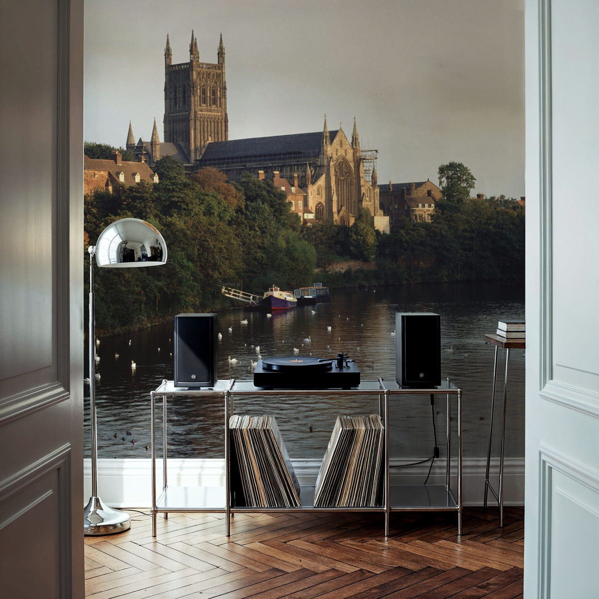 Cathedral Riverfront Mural Wallpaper - room preview 05