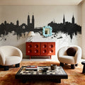 Zurich Switzerland Skyline Black & White Mural Wallpaper - room preview 05