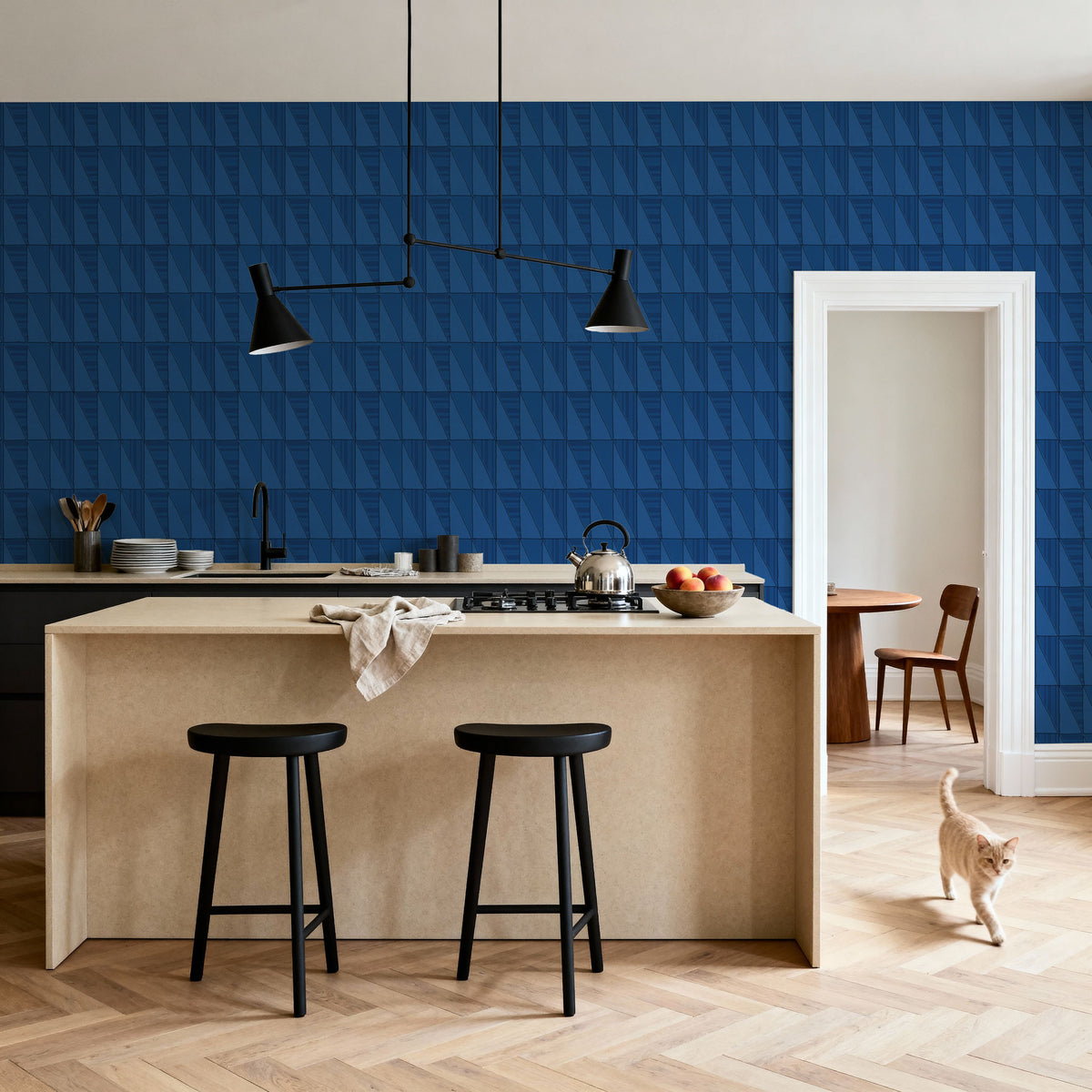 Seafood Shanty Blue III Mural Wallpaper - room preview 05