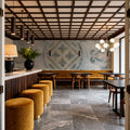 Grey Tapestry Mural Wallpaper - room preview 05