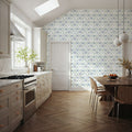 The Palm Lattice, Seafoam Mural Wallpaper - room preview 05