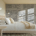 Flower Collection, Gray Mural Wallpaper - room preview 05