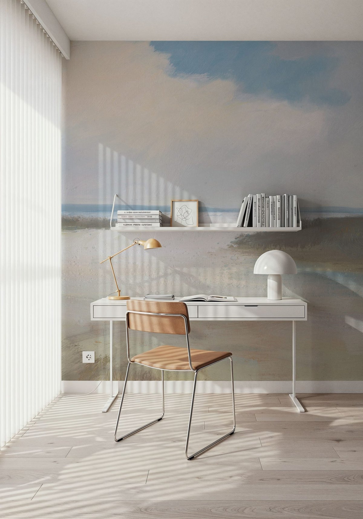 Soft Shore Mural Wallpaper - room preview 05