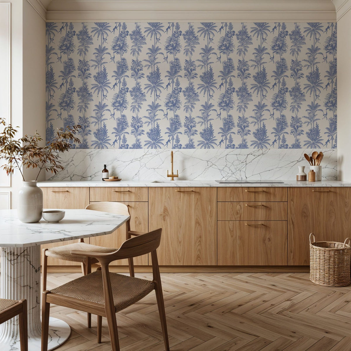 Jungle Toile Mural Wallpaper - room preview 05