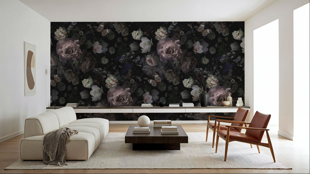 Blooming Rose Garden Mural Wallpaper - room preview 05