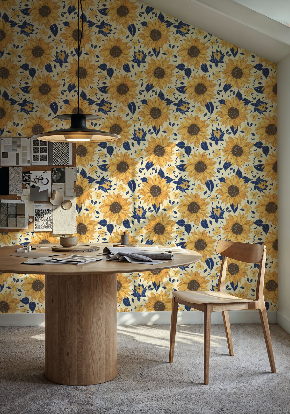 Sunflowers of Provence Mural Wallpaper - room preview 05