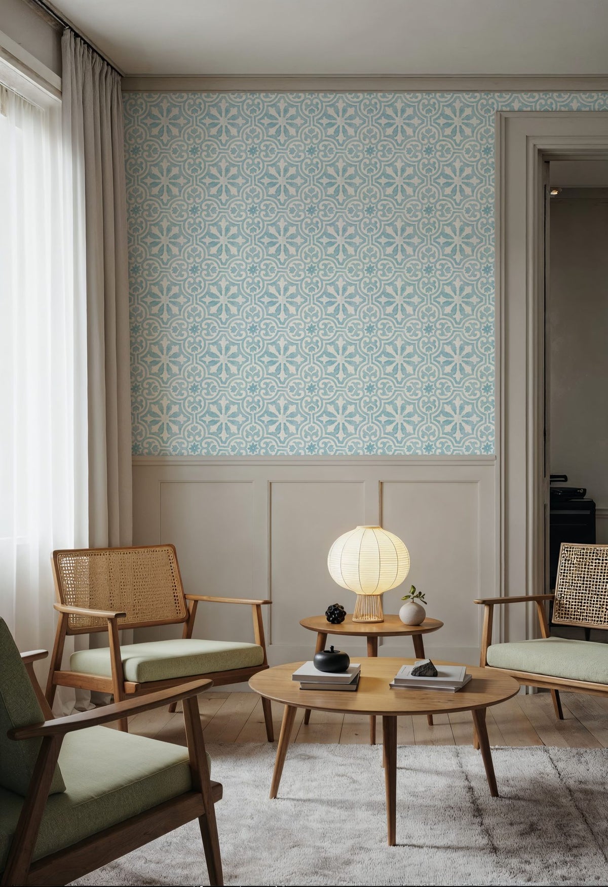 Ocean Dreams Blue Mural Wallpaper - room preview 05