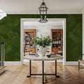 Painted Dreamy Clouds, Dill Green Mural Wallpaper - room preview 05