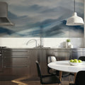 Foggy Mountains, Denim Mural Wallpaper - room preview 05