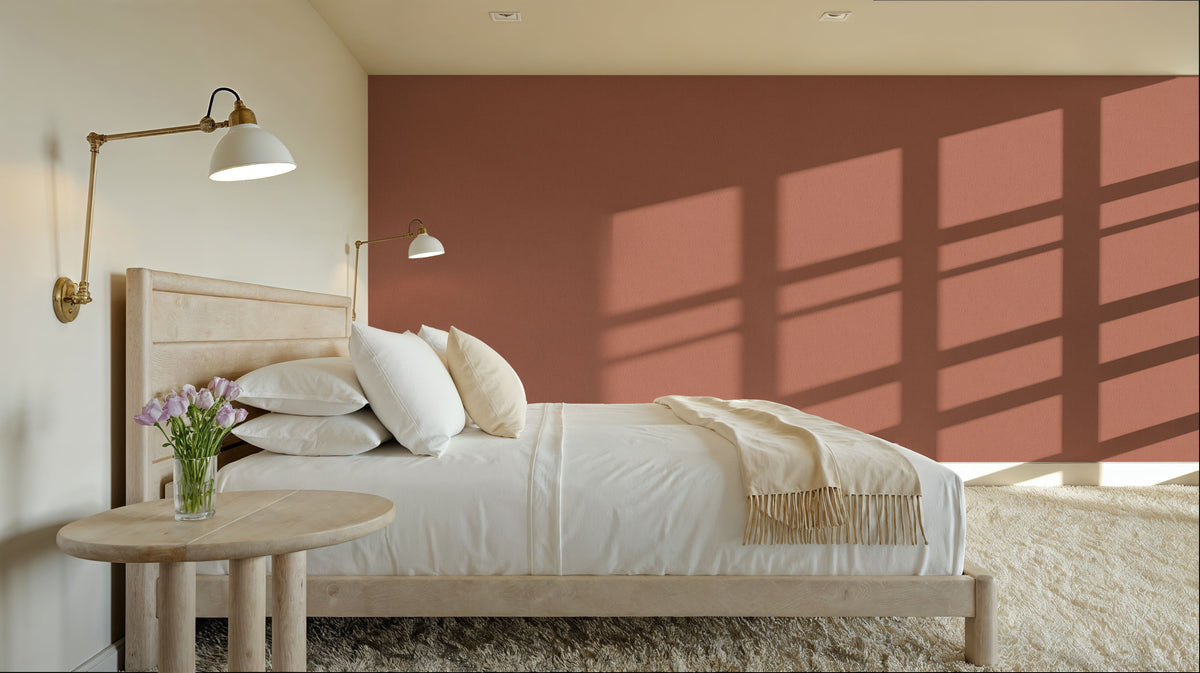 Faux Sand Stucco Finish, Peach Mural Wallpaper - room preview 05