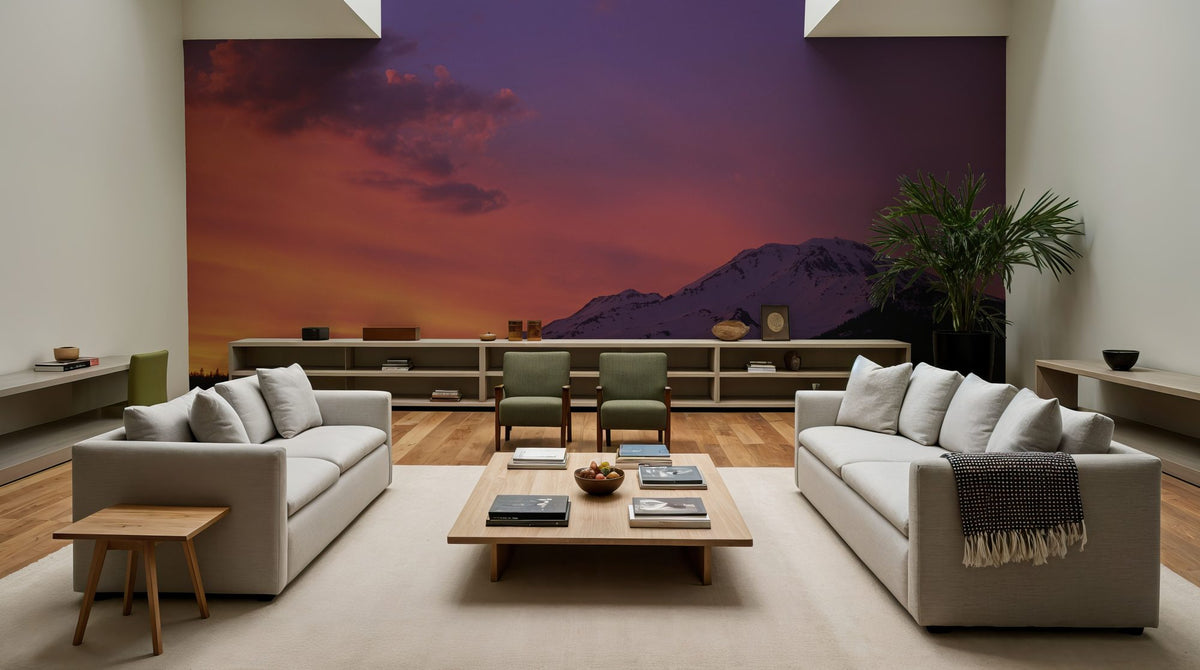 Violet Summit Mural Wallpaper - room preview 05