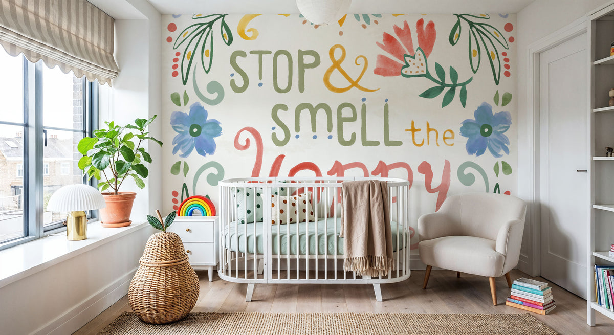 Wild Blooms IV Mural Wallpaper - room preview 05