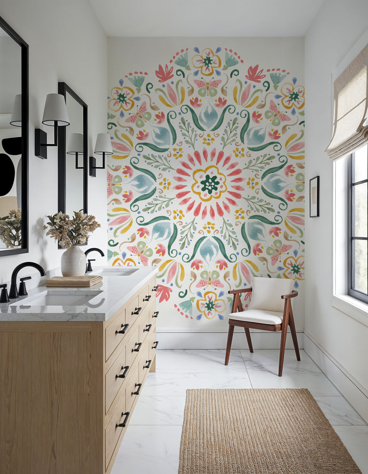 Wild Blooms VI Mural Wallpaper - Light Tone - room preview 05