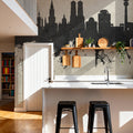 Munich Skyline Concrete Mural Wallpaper - room preview 05