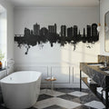 Sarasota Florida Skyline Black & White Mural Wallpaper - room preview 05