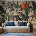Jungle Kingdom, Beige Mural Wallpaper - room preview 05