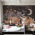 Pumpkins and Paws III Dark Mural Wallpaper - room preview 05