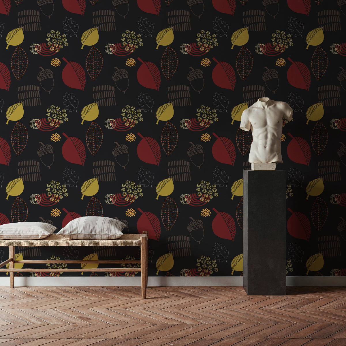New Fall Harvest Mural Wallpaper - room preview 05
