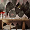 Dry Leaves, Rose Mural Wallpaper - room preview 05