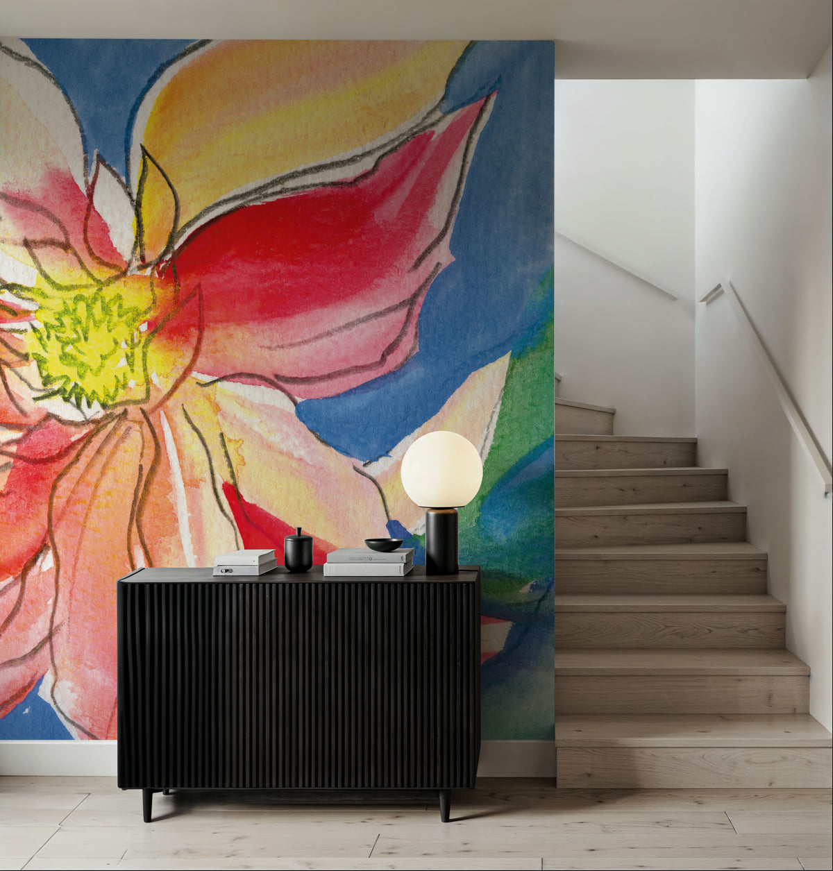 Fire Floral Mural Wallpaper - room preview 05