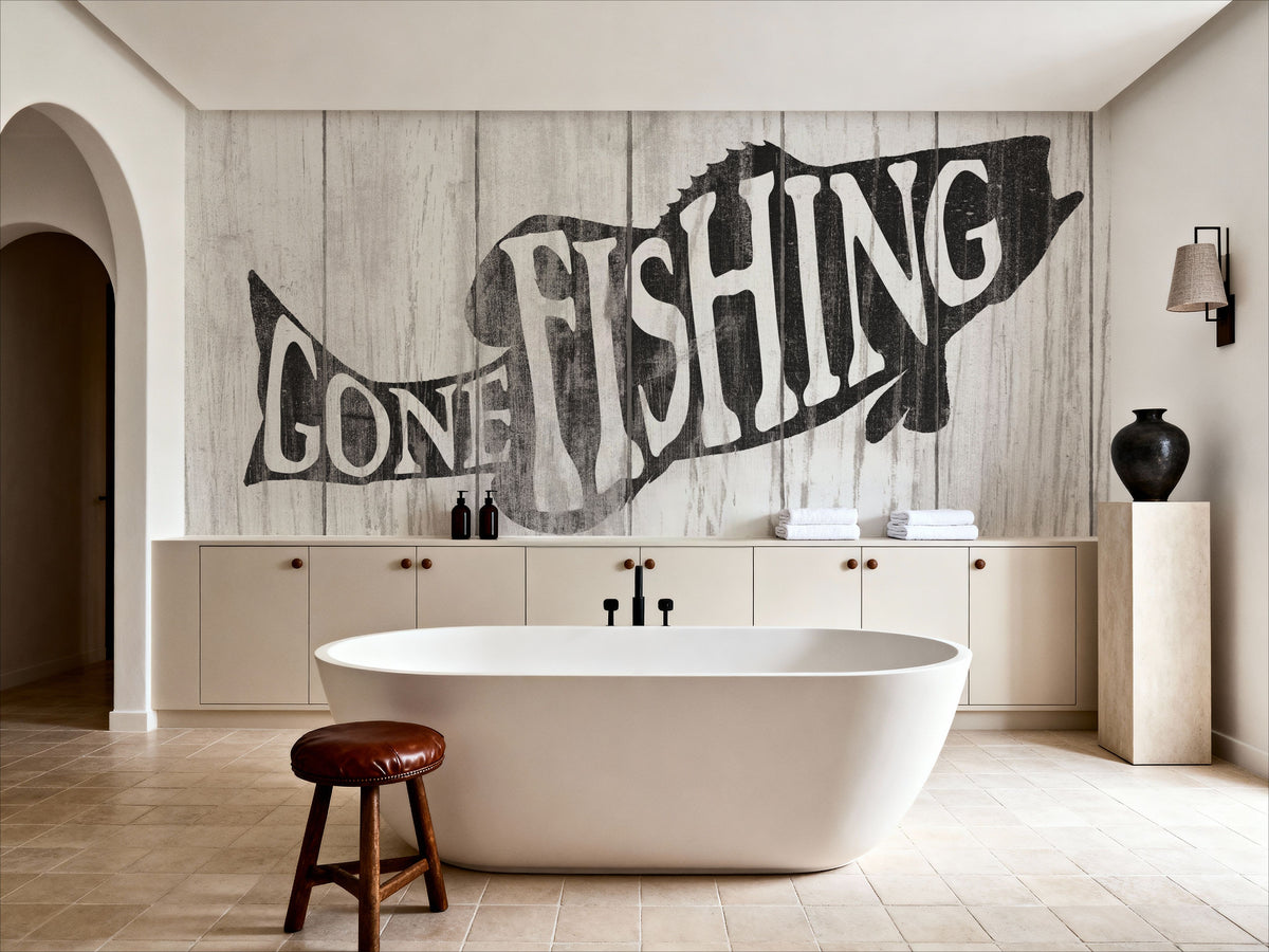 Gone Fishing Mural Wallpaper - room preview 05