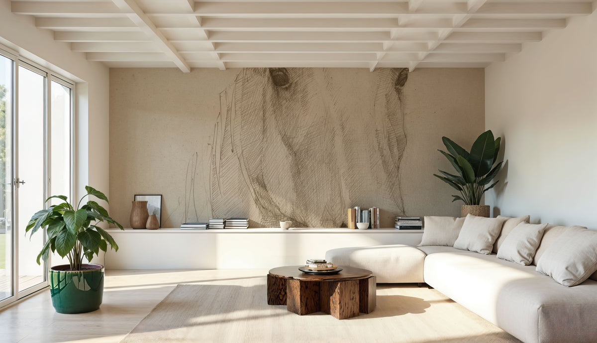 Romeo on Aged Paper Mural Wallpaper - room preview 05
