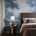 Riverbank Oak Landscape, Blues Mural Wallpaper - room preview 05