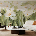 Daisy Meadow Mural Wallpaper - Warm Tone - room preview 05